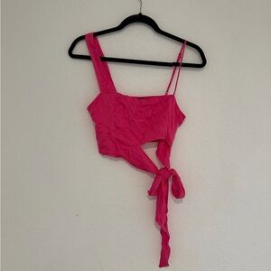 Pink Tie-Front Women Top | free people